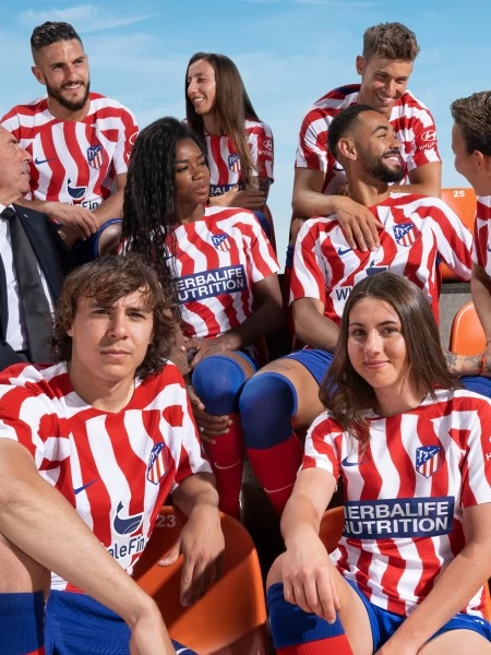 Atlético Madrid Dětské Fotbalové Dresy Komplet 2022-23 Domácí